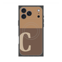 プレミアムスクエアケース with MagSafe［ オリジナル - initial two tone - C brown ］