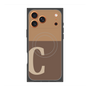プレミアムスクエアケース with MagSafe［ オリジナル - initial two tone - C brown ］