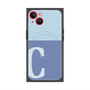 プレミアムスクエアケース with MagSafe［ オリジナル - initial two tone - C blue ］