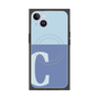 プレミアムスクエアケース with MagSafe［ オリジナル - initial two tone - C blue ］
