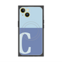 プレミアムスクエアケース with MagSafe［ オリジナル - initial two tone - C blue ］