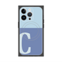 プレミアムスクエアケース with MagSafe［ オリジナル - initial two tone - C blue ］