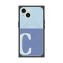 プレミアムスクエアケース with MagSafe［ オリジナル - initial two tone - C blue ］