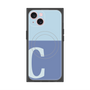 プレミアムスクエアケース with MagSafe［ オリジナル - initial two tone - C blue ］
