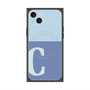 プレミアムスクエアケース with MagSafe［ オリジナル - initial two tone - C blue ］