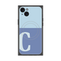 プレミアムスクエアケース with MagSafe［ オリジナル - initial two tone - C blue ］