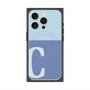 プレミアムスクエアケース with MagSafe［ オリジナル - initial two tone - C blue ］