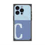 プレミアムスクエアケース with MagSafe［ オリジナル - initial two tone - C blue ］