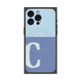 プレミアムスクエアケース with MagSafe［ オリジナル - initial two tone - C blue ］
