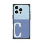 プレミアムスクエアケース with MagSafe［ オリジナル - initial two tone - C blue ］