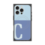 プレミアムスクエアケース with MagSafe［ オリジナル - initial two tone - C blue ］
