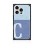 プレミアムスクエアケース with MagSafe［ オリジナル - initial two tone - C blue ］