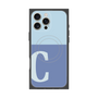 プレミアムスクエアケース with MagSafe［ オリジナル - initial two tone - C blue ］