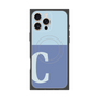 プレミアムスクエアケース with MagSafe［ オリジナル - initial two tone - C blue ］