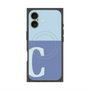プレミアムスクエアケース with MagSafe［ オリジナル - initial two tone - C blue ］