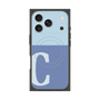 プレミアムスクエアケース with MagSafe［ オリジナル - initial two tone - C blue ］