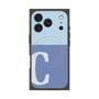 プレミアムスクエアケース with MagSafe［ オリジナル - initial two tone - C blue ］