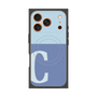 プレミアムスクエアケース with MagSafe［ オリジナル - initial two tone - C blue ］