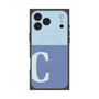 プレミアムスクエアケース with MagSafe［ オリジナル - initial two tone - C blue ］