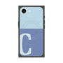 プレミアムスクエアケース with MagSafe［ オリジナル - initial two tone - C blue ］