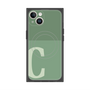プレミアムスクエアケース with MagSafe［ オリジナル - initial two tone - C green ］