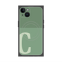 プレミアムスクエアケース with MagSafe［ オリジナル - initial two tone - C green ］