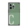 プレミアムスクエアケース with MagSafe［ オリジナル - initial two tone - C green ］
