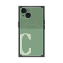 プレミアムスクエアケース with MagSafe［ オリジナル - initial two tone - C green ］