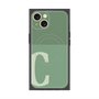 プレミアムスクエアケース with MagSafe［ オリジナル - initial two tone - C green ］