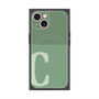 プレミアムスクエアケース with MagSafe［ オリジナル - initial two tone - C green ］
