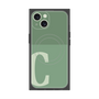 プレミアムスクエアケース with MagSafe［ オリジナル - initial two tone - C green ］