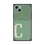 プレミアムスクエアケース with MagSafe［ オリジナル - initial two tone - C green ］