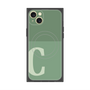 プレミアムスクエアケース with MagSafe［ オリジナル - initial two tone - C green ］