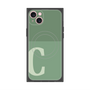プレミアムスクエアケース with MagSafe［ オリジナル - initial two tone - C green ］