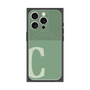 プレミアムスクエアケース with MagSafe［ オリジナル - initial two tone - C green ］