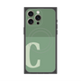 プレミアムスクエアケース with MagSafe［ オリジナル - initial two tone - C green ］
