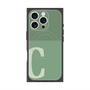プレミアムスクエアケース with MagSafe［ オリジナル - initial two tone - C green ］