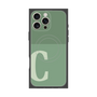 プレミアムスクエアケース with MagSafe［ オリジナル - initial two tone - C green ］