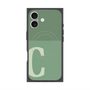 プレミアムスクエアケース with MagSafe［ オリジナル - initial two tone - C green ］
