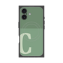 プレミアムスクエアケース with MagSafe［ オリジナル - initial two tone - C green ］