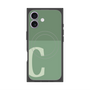 プレミアムスクエアケース with MagSafe［ オリジナル - initial two tone - C green ］