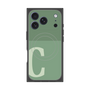 プレミアムスクエアケース with MagSafe［ オリジナル - initial two tone - C green ］