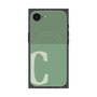 プレミアムスクエアケース with MagSafe［ オリジナル - initial two tone - C green ］