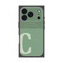 プレミアムスクエアケース with MagSafe［ オリジナル - initial two tone - C green ］