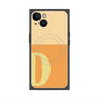 プレミアムスクエアケース with MagSafe［ オリジナル - initial two tone - D orange ］