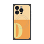 プレミアムスクエアケース with MagSafe［ オリジナル - initial two tone - D orange ］