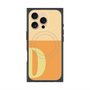 プレミアムスクエアケース with MagSafe［ オリジナル - initial two tone - D orange ］