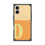 プレミアムスクエアケース with MagSafe［ オリジナル - initial two tone - D orange ］