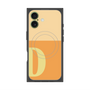プレミアムスクエアケース with MagSafe［ オリジナル - initial two tone - D orange ］