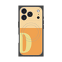 プレミアムスクエアケース with MagSafe［ オリジナル - initial two tone - D orange ］
